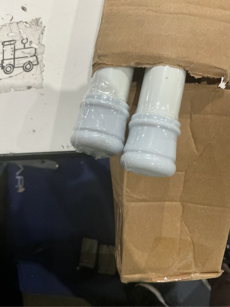 Condition photo showing Good Condition for 2 pack no sectional assembly tension curtain rod 56-104 inch, 1" diameter spring long adjustable shower curtain rods for bathroom windows closet no drilling no rust, white white, 2pack 56-104inch, no assembly