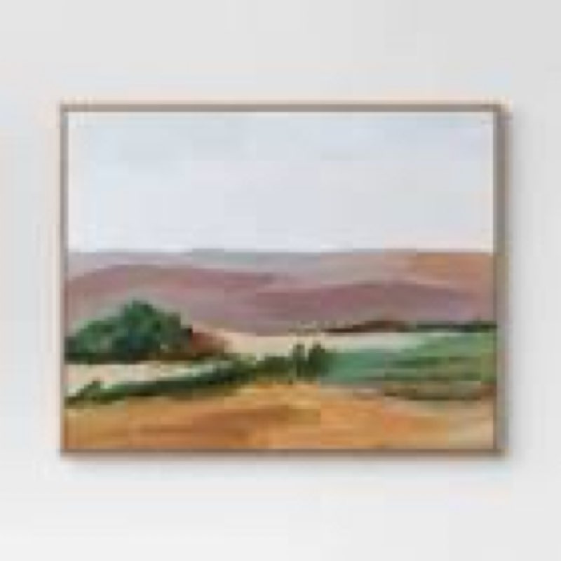 30" x 24" landscape framed canvas natural - threshold™