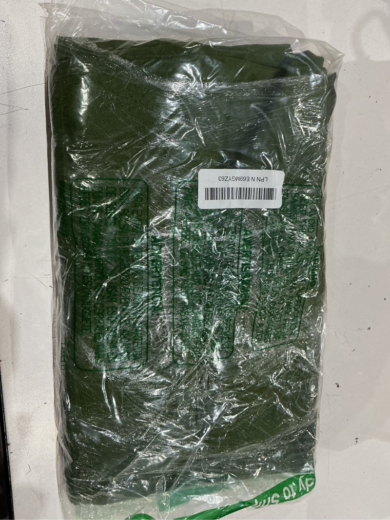 Condition photo showing As Is for smiry 2 pack rectangle picnic table cloth, waterproof elastic fitted tablecloths, washable polyester rectangular patio table cover for camping, indoor and outdoor (olive green, 30"x72") 6ft - 30"x72" olive green