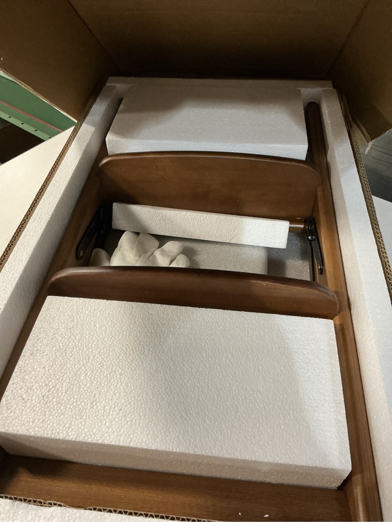 Condition photo showing Good Condition for Step Ladder 3 Tier Folding- Anti Slip Step Stool Foldable, Multi 3-in-1 Bamboo Step Ladder Lightweight Portable, Wooden Step Stool Saving Space for Kitchen and Office(Brown, Capacity 250lbs) Brown 3 Tier