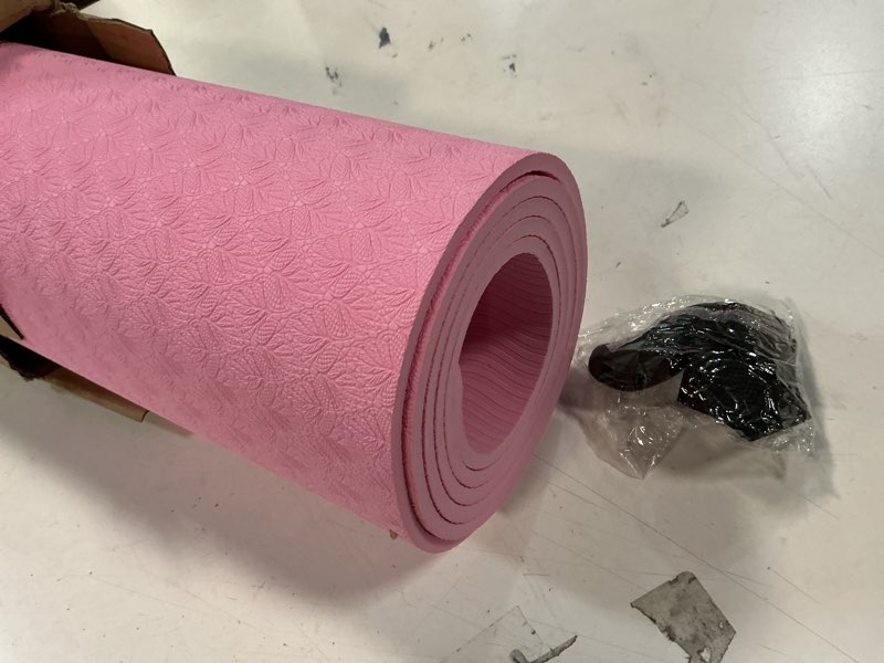 Condition photo showing Good Condition for Circuit Fitness by Marcy Non-Slip Multi-Purpose Exercise Yoga Mats with Carrying Strap Multi-Thickness, Multi-Color Options Sakura Pink (1/4-inch)