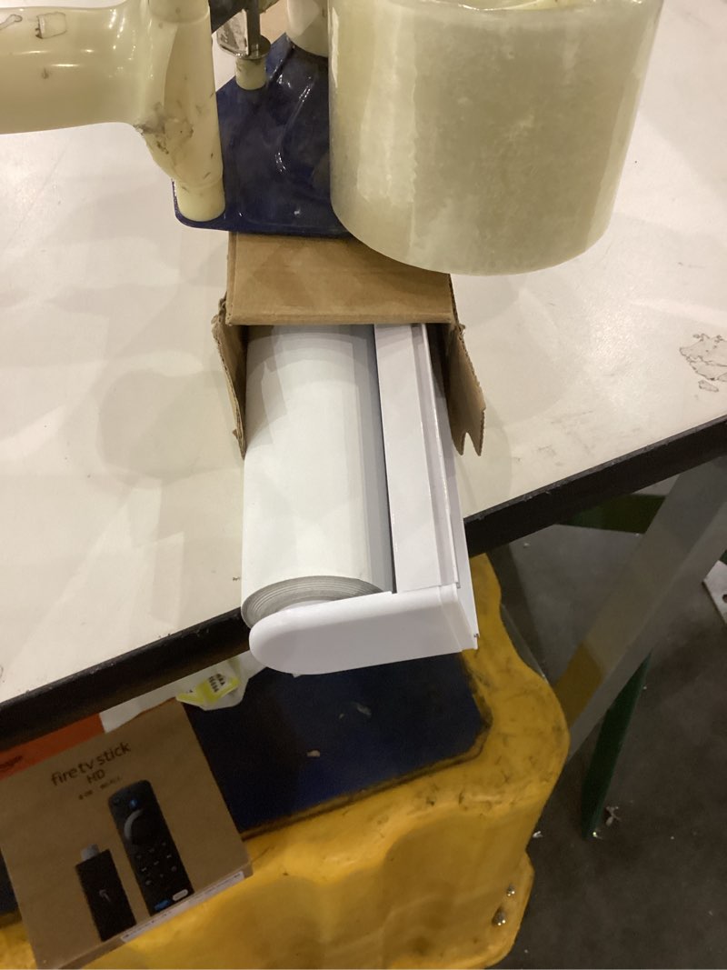 Condition photo showing Good Condition for ChrisDowa Cordless Blackout Roller Shades for Windows, Thermal Insulated UV Protection Pull Down Shades, Total Blackout Window Blinds for Home, Office, Bedroom, Door (35" W x 72" H, Beige) 35"W x 72"H Beige