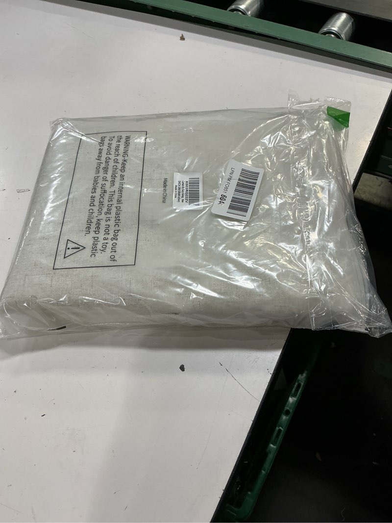 Condition photo showing Good Condition for princedeco natural linen curtains 100% blackout linen curtains for bedroom full blackout curtains 84 inches long living room thermal insulated light blocking curtain drapes white backing, 2 panels natural 52"w x 84"l (pack of 2)