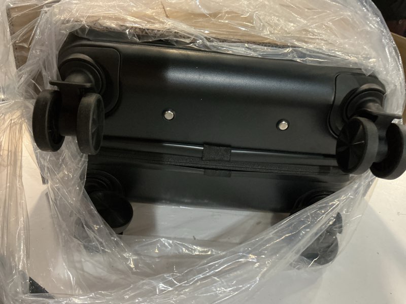 Condition photo showing Good Condition for carry on luggage airline approved 20 inch hardside suitcase with spinner wheels, lightweight pc rolling luggage with tsa lock & usb charging port for travel black