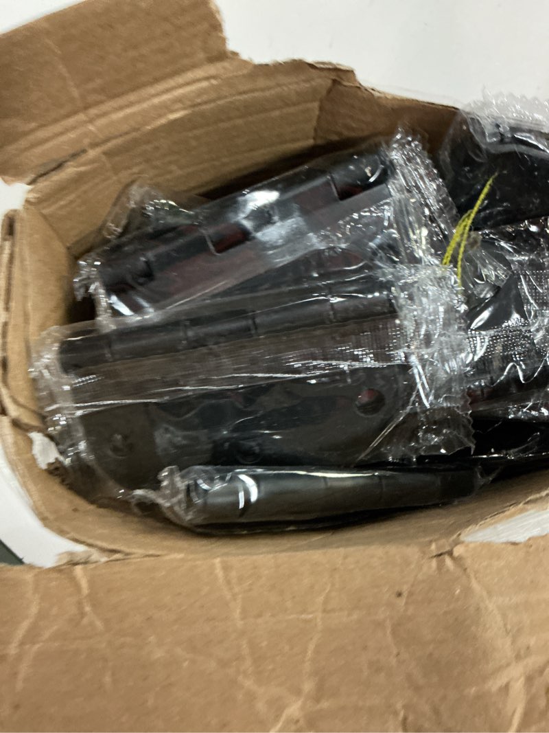 Condition photo showing Good Condition for 30 pack rounded matte black door hinges 3.5 inch 5/8" radius interior 3 1/2" flat iron bifold residential standard bedroom indoor for doors 3 ½"hardware control house home decor essentials accessories 30 pack matte black-rounded