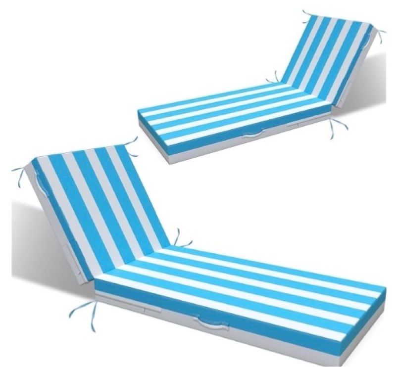 l'agraty outdoor lounge chaise cushion: 72x21x3 inch waterproof lounge chair cushion for outdoor fur