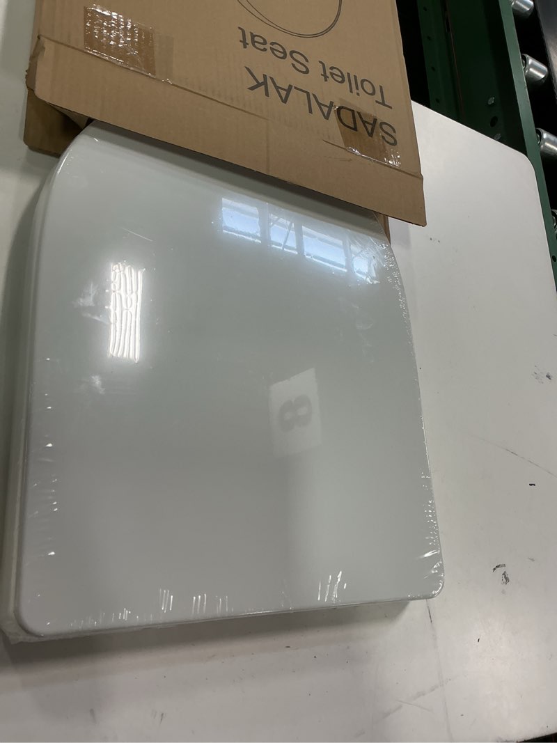 Condition photo showing New/Like New for SADALAK D/U Shape Toilet Seat,Soft Close and Quick-Release for Easy Cleaning Toilet Seats Cover,Stable Hinge Design to prevent shifting -White Elongated Toilet Lid MTG16