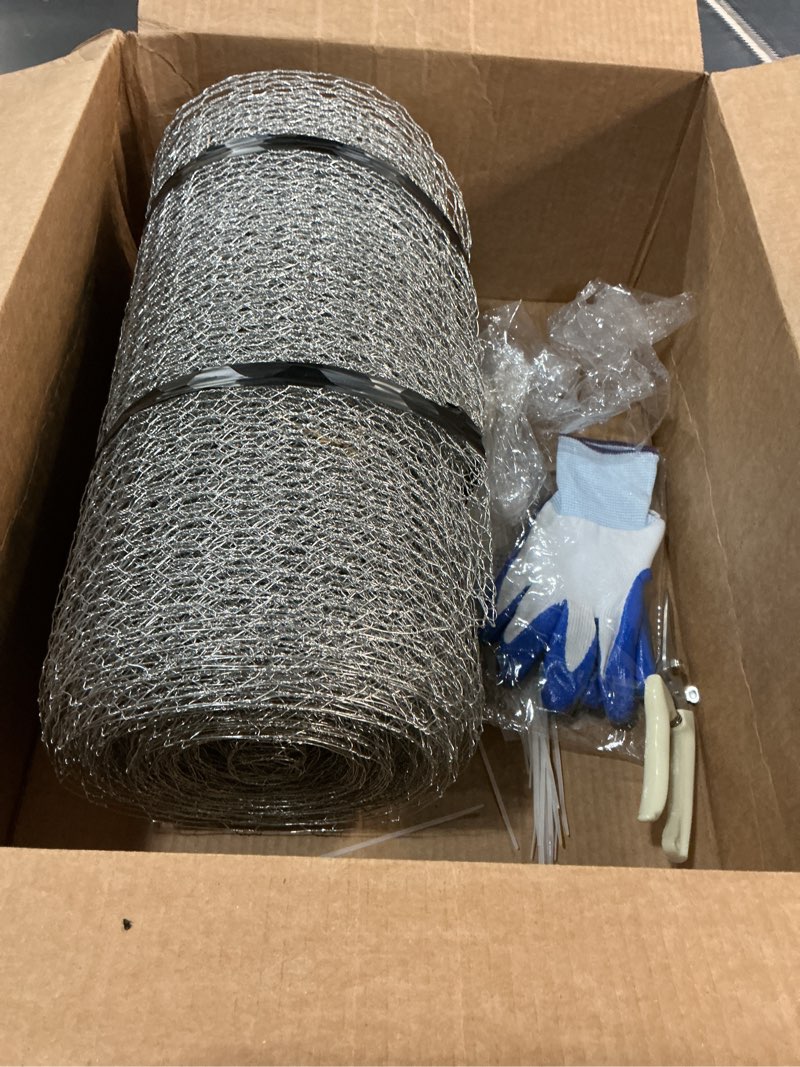 Condition photo showing Good Condition for chicken wire fencing, 16.5 inch x 80 feet chicken wire mesh roll for garden plants, 0.6 inch mesh hexagonal galvanized metal poultry wire netting for chicken coop rabbit dogs barrier 16.5 x 960 inches-0.6 inch mesh