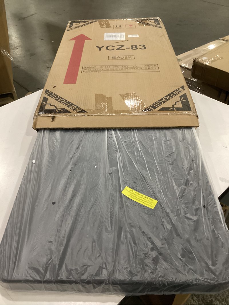 Condition photo showing Good Condition for folding table 2.7ft rectangular all-occasion plastic folding event table for indoor and outdoor, portable desk, camping, durable and stable, hdpe and steel, wide application, black black 2.7ft