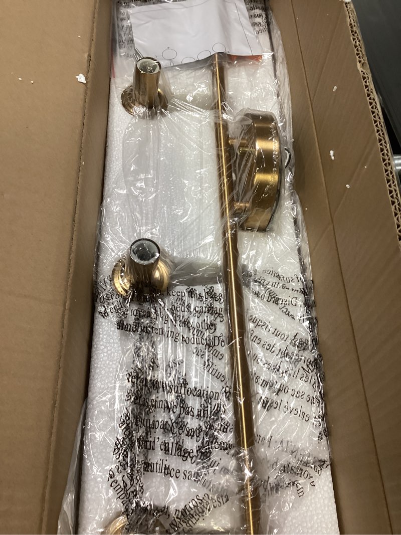 Condition photo showing item condition for Gold Bathroom Vanity Light, 31" Modern Dimmable 4-Light Bathroom Light Fixture Over Mirror, Globe Vanity Light with Frosted Glass Shade Globe Wall Sconce Gold 4-Light