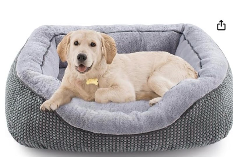 Similar Bedsure Orthopedic Dog Bed Medium Size Dogs - Washable Medium Dog Cat Bed Waterproof, Comfort Pet Couch Sofa with Washable Removable Cover, Pets Bed with Nonskid Bottom, 28\" 28\"L x 23\"W x 6.5\"