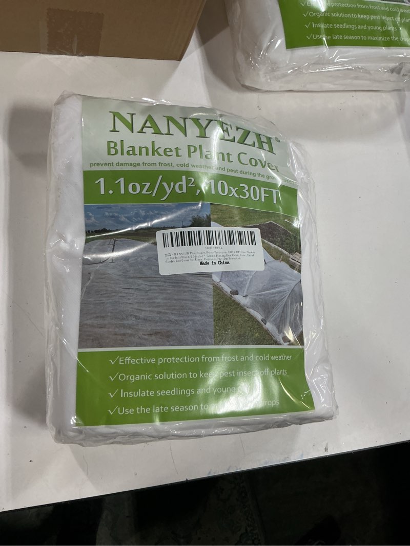 Condition photo showing New/Like New for plant covers freeze protection, 10ft x 30ft frost blankets for outdoor plants, 0.9oz/yd² garden floating row fabric cover, raised garden bed cover for winter vegetables, pest, sun protection 10ft x 30ft, 0.9oz