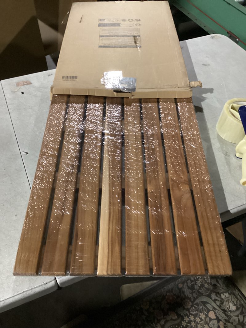 Condition photo showing Good Condition for VaeFae Teak Shower Mat, Non-Slip Bath Mat, Luxury Spa Mat, Wooden Mat for Bathtub (Large) 26" x 17" (Rectangular) Teak