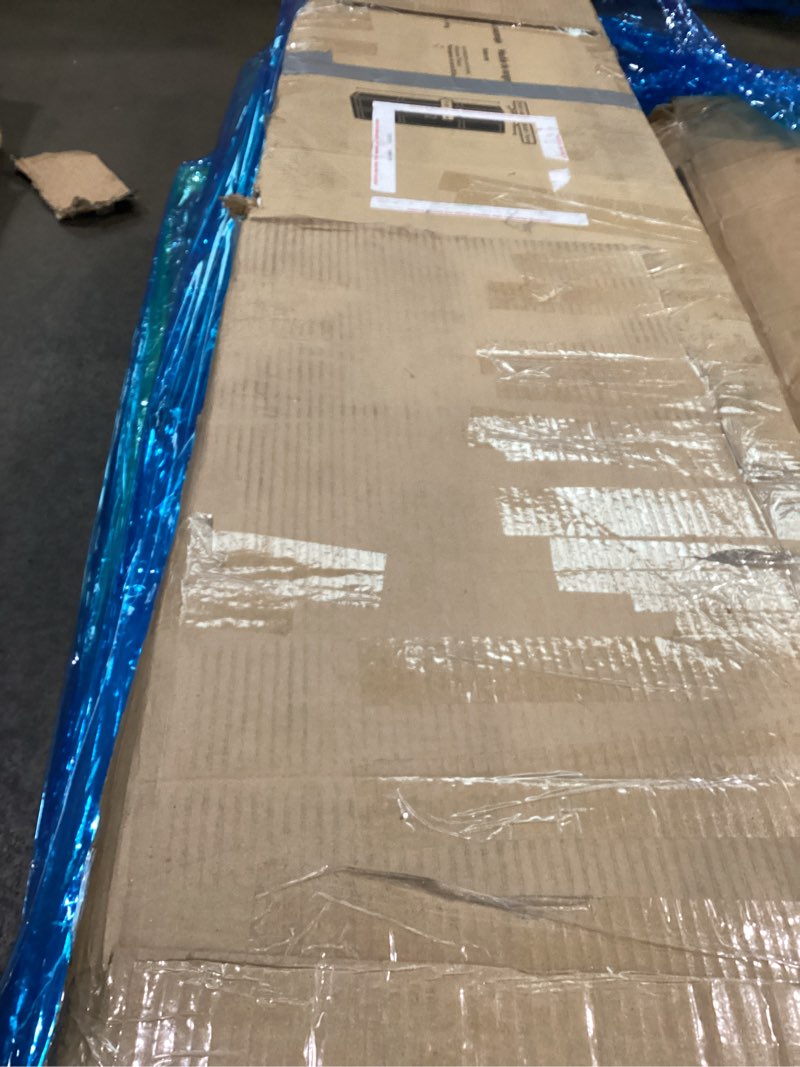 Condition photo showing As Is for Sauder Tall Storage Cabinet, Black, 4 Adjustable Shelves, Multi-Room Use