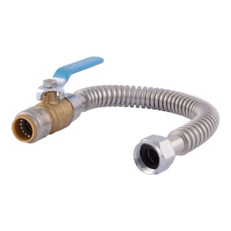 sharkbite 18-in 3/4 -in push-to-connect inlet x 3/4 -in fip outlet corrugated stainless steel water