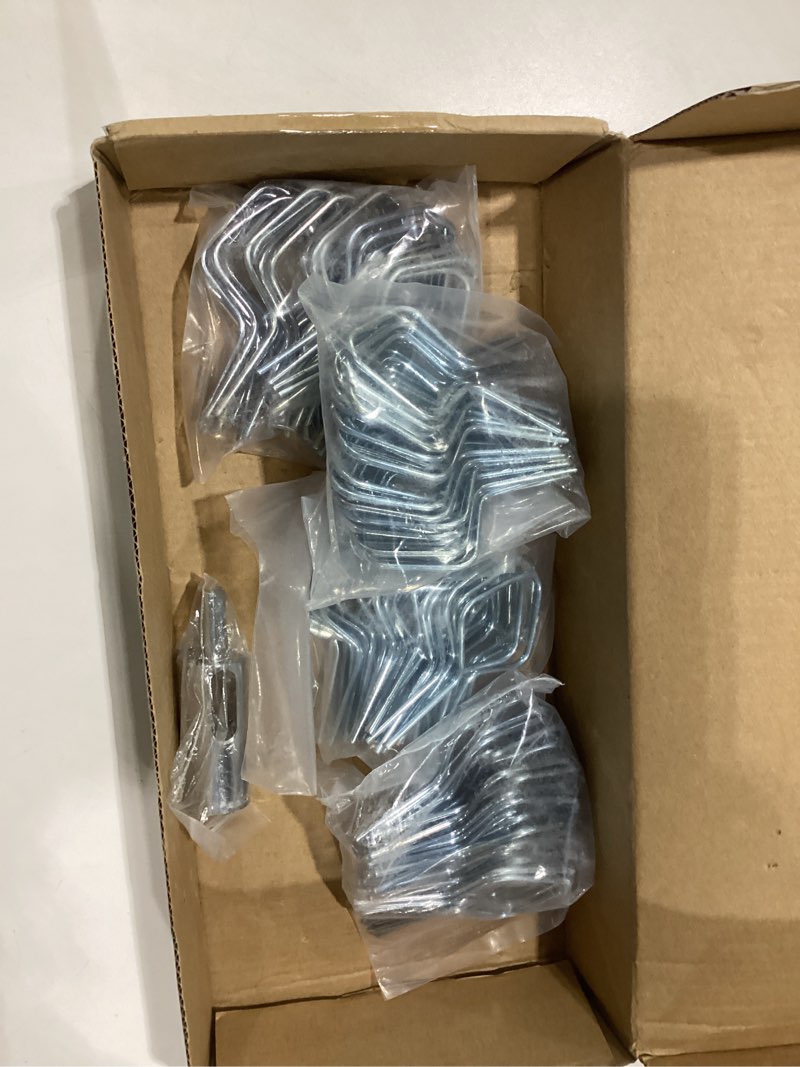 Condition photo showing New/Like New for wyckoff t post clips kit with drill chuck, 200 pcs 11 gauge galvanized steel ez twist t-post wire fence clips and 1 fast installation wire twisting tool for ranchers farmers fencing pack of 200