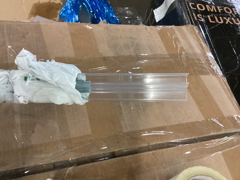 Condition photo showing As Is for 2 Pack Shower Door Bottom Seal 1/2" x 39" Glass Door PVC Seal Strip Suitable for 1/2 Inch Glass Frameless Shower Door Seal Strip Stop Shower Leaks 1/2" x 39" (2 Pack)