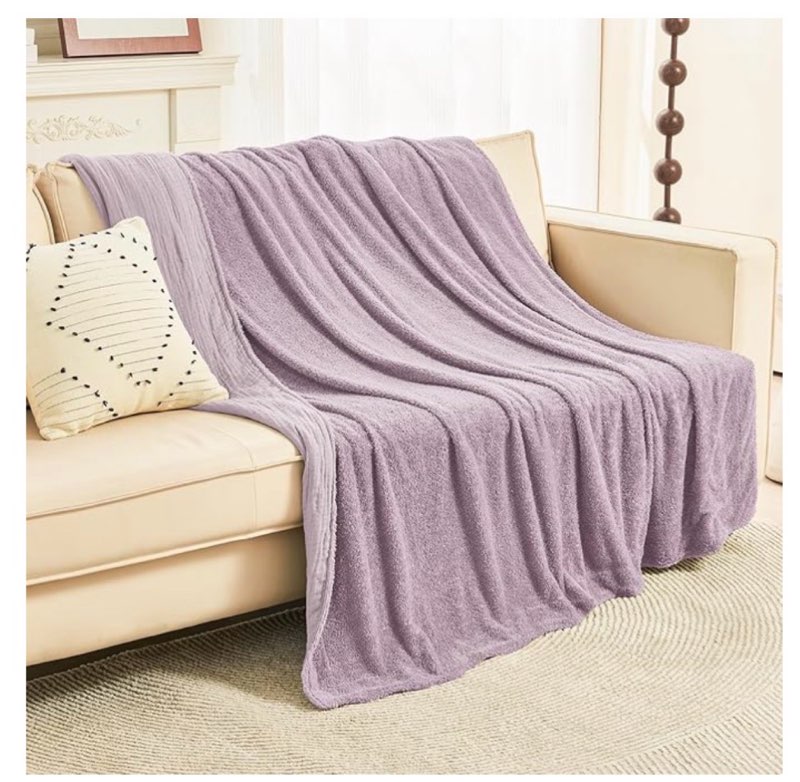 emme muslin twin blankets for couch breathable gauze all season soft and lightweight pre-washed cotton blanket (teal, 60\"x80\") twin 01 - purple