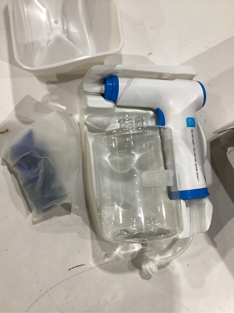 Condition photo showing New/Like New for electric ear wax removal kit for adults with 4 cleaning modes, home use | safe and effective ear irrigation flushing system with 500ml water bottle, towel, waste basin, 15 tips, blue