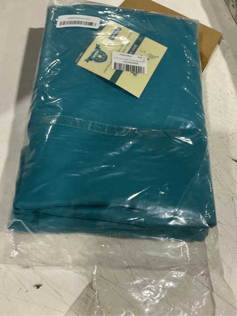 Condition photo showing Good Condition for turquoize teal blackout curtains thermal insulated grommet black out curtain drapes for bedroom window treatment curtain panels/drapes for nursery & infant care,2 panel, 52" w x 84" l, teal 52"w x 84"l (pack of 2) teal