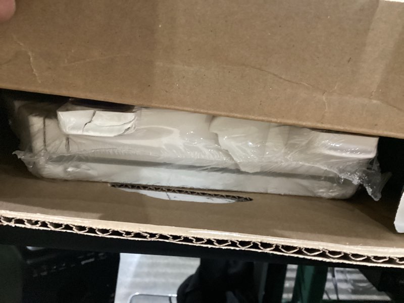 Condition photo showing As Is for BROKEN HINGE KOHLER 4636-RL-0 Cachet ReadyLatch Elongated Toilet Seat Slow Close, Soft Close Toilet Seat Quiet Lid, Contoured Grip-Tight Bumpers Installation Hardware, Apartment Essentials, White White Elongated Ready Latch