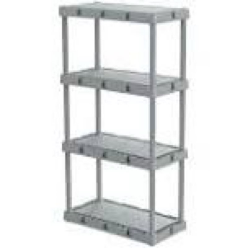 blue hawk 52.62-in h x 34.75-in w x 14.63-in d 4-tier plastic freestanding shelving unit