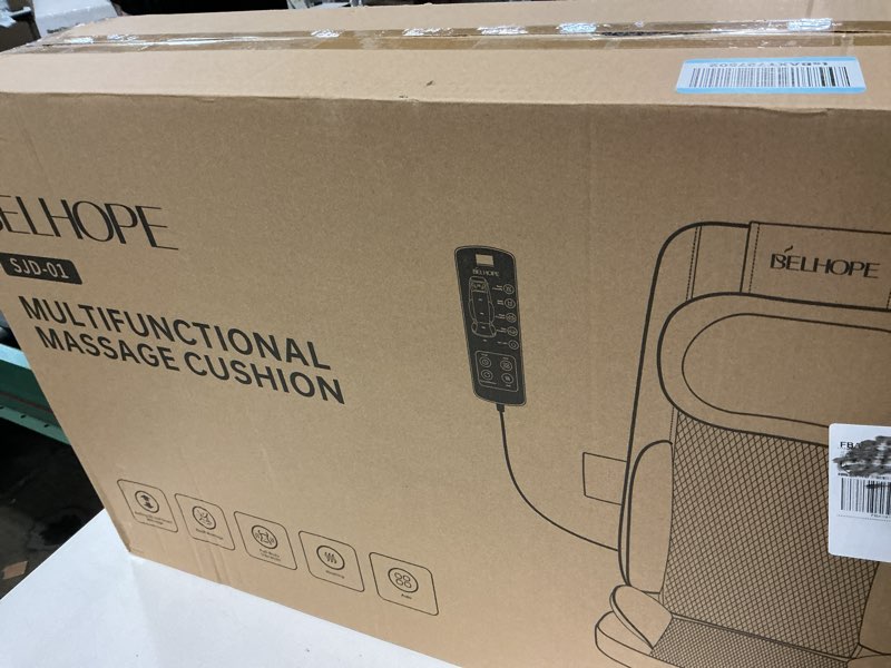 Condition photo showing New/Like New for belhope Shiatsu Neck and Back Massager with Heat, 4D Kneading Back Massager for Pain Relief Deep Tissue, Comfortable Back Massage for Chair, Massage Mat for Home, Valentines Day Gifts for Men Women