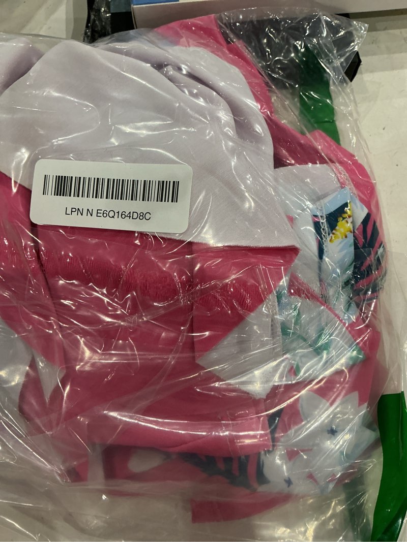 Condition photo showing Good Condition for baby girls two piece swimsuit top and pant upf 50+ sun protection long sleeve swimwear bathing suit 5-6 years pink