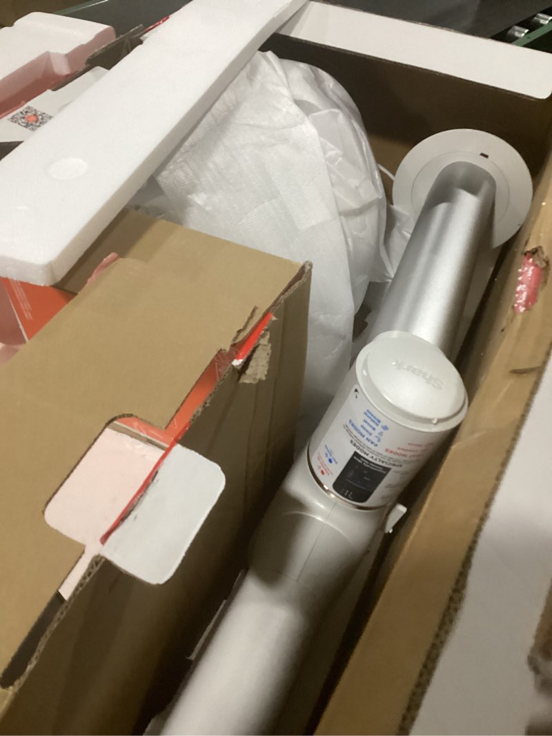 Condition photo showing As Is for Shark TurboBlade Cool + Heat – 2-in-1 Bladeless Tower Fan & Space Heater for Customizable Year-Round Indoor Use, Bedroom, Living Room, & Office | Powerful Cooling + Rapid Room Heating, Dove, TH202WH TurboBlade Cool & Heat - Dove