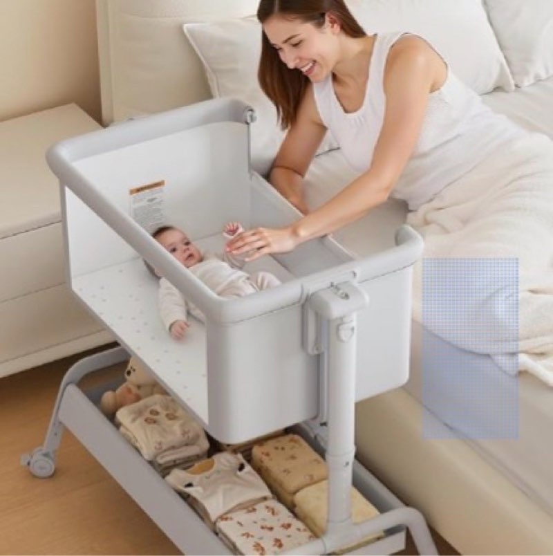 3-in-1 Baby Bassinet, Rocking Bassinet, Bedside Bassinet for Baby, Stable and Secure Bassinet Bedsid