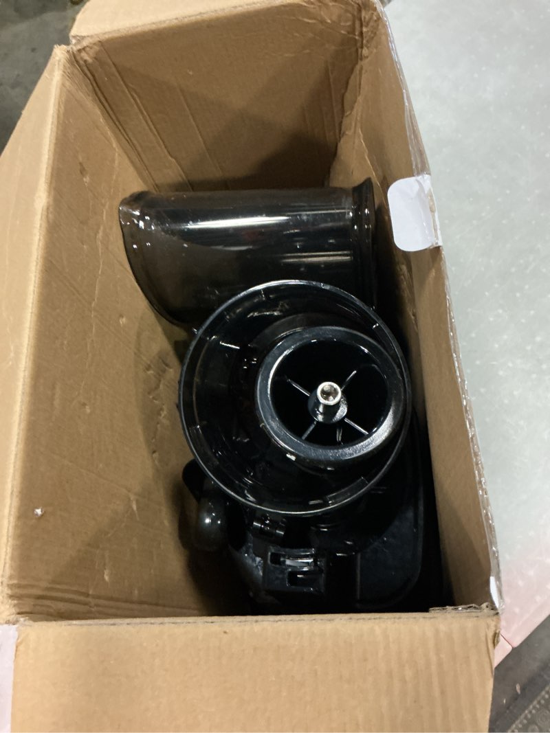 Condition photo showing Good Condition for juicer machines with 5.8" large chute, 2-in-1 cold press juicer for whole vegetables fruits 400w, masticating juicer easy to clean juice extractor machine for making nut mike, juice, premium gray titanium gray
