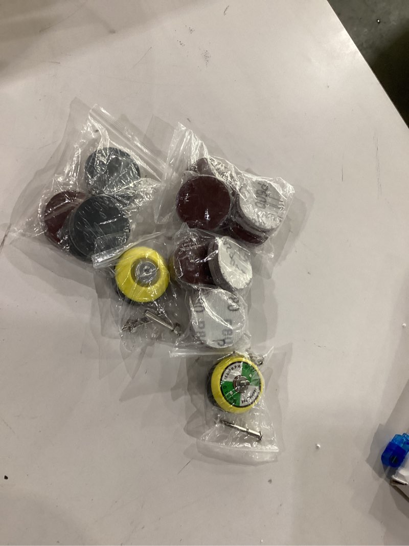Condition photo showing New/Like New for 270Pack 2inch Sanding Discs Pad Variety Kit for Drill Grinder Rotary Tools Die Grinder Accessories with 1/8"&1/4" Shank Backer Plate, Sanding Pads Includes 36-3000 Grit Mix 270Pack