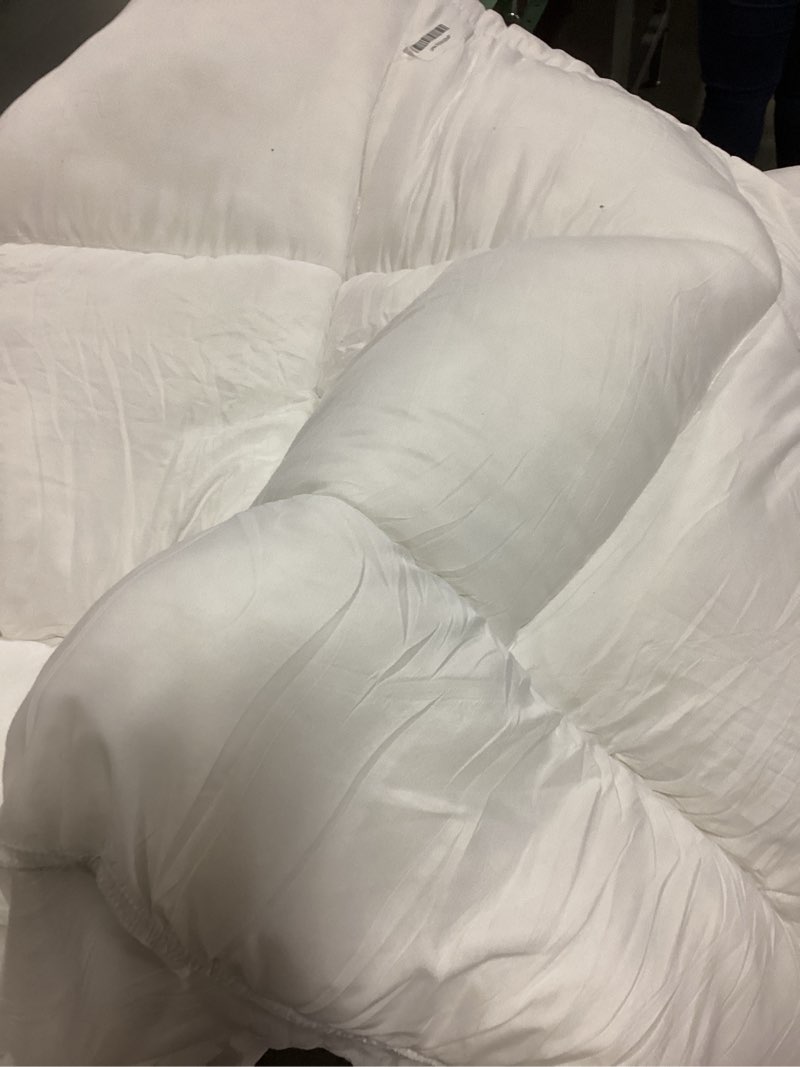 Condition photo showing As Is for Marine Moon Mattress Topper Queen, Cooling Plush Bed Thick Pillow Top Pad, Hotel Quality Down Alternative for Queen Size with Deep Pocket,Soften Hardened Bed Classic White Queen