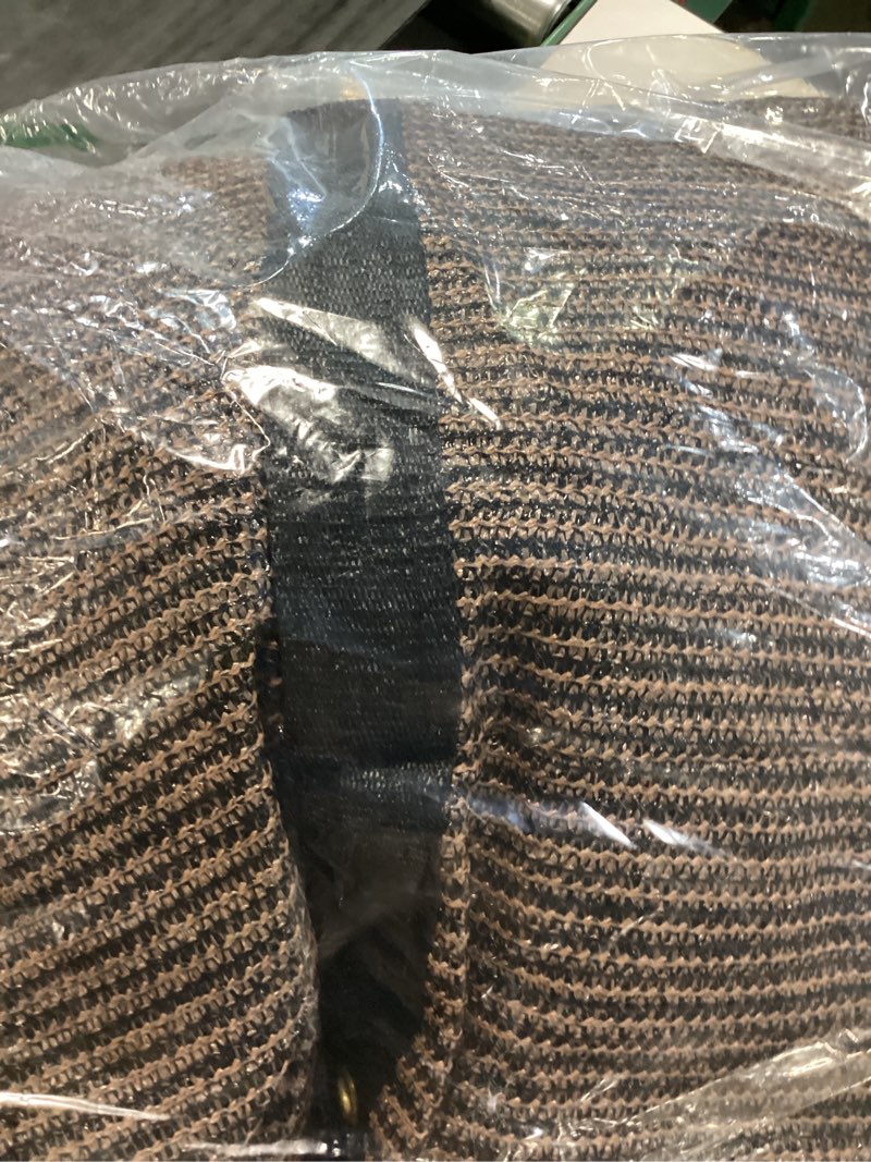 Condition photo showing Good Condition for 5ftx50ft fence privacy screen heavy duty 170 gsm windscreen & dustproof fabric privacy screen covering mesh fencing for outdoor patio, balcony, pool deck, brown 0 5' x 5 0' brown