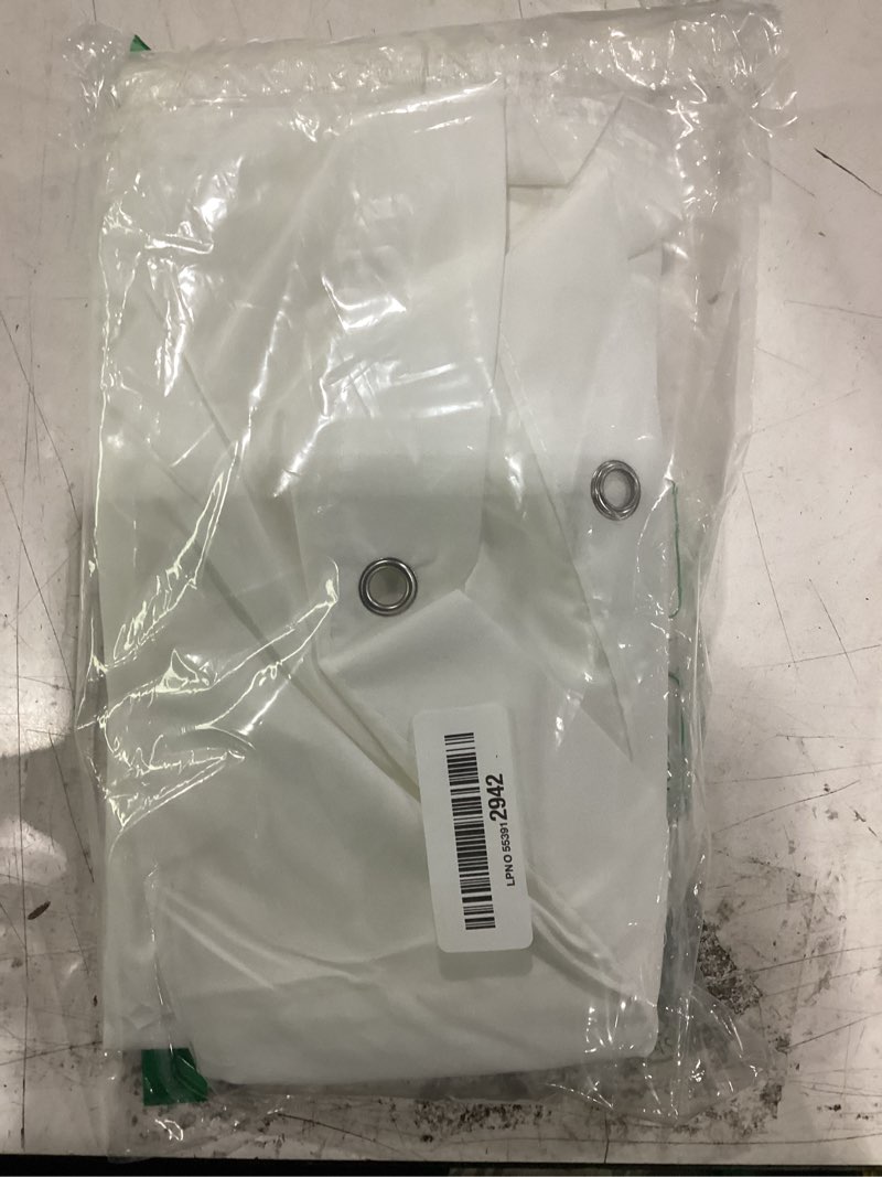 Condition photo showing New/Like New for alyvia spring long fabric shower curtain liner waterproof - 72" x 74", soft & lightweight longer shower curtain with magnets, machine washable - 72x74, white white 72"w x 74"l (pack of 1)