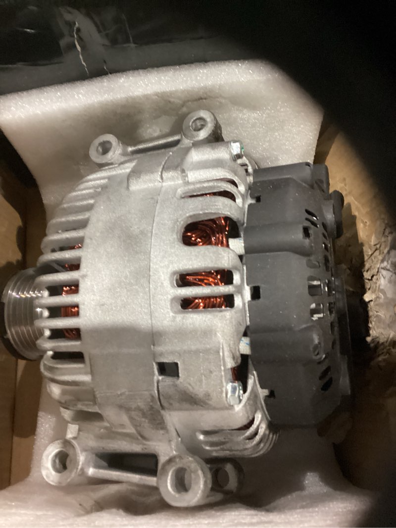 Condition photo showing As Is for a-premium alternator compatible with jeep grand cherokee & mercedes-benz e280, e300, e320, ml320, sprinter 2500 3500 & dodge & freightliner, v6 3.0l, 180a 12v cw 7-groove clutch pulley