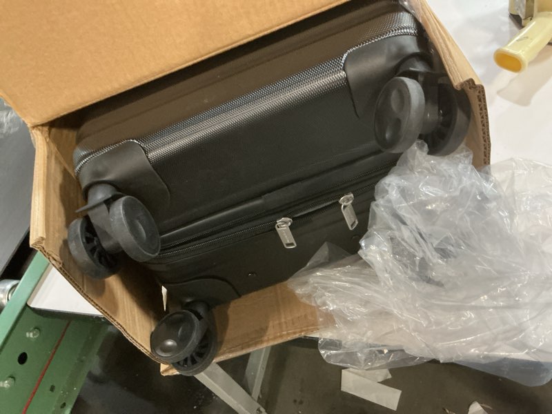 Condition photo showing Good Condition for Amazon Basics 30" Hardside Large Checked Luggage, Hardshell Suitcase With Wheels, Expandable For Up to 15% More Space, With Scratch-Resistant Surface, Four Multi-directional Wheels, Black Black Large Checked