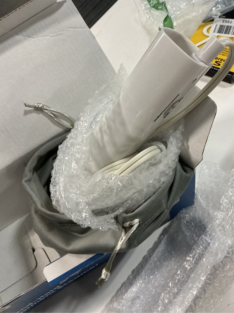 Condition photo showing New/Like New for Dovety Steamer for Clothes, Portable Handheld Travel Steamer, Clothing Wrinkles Remover for Gament Steam, 1100W Powerful 2 In 1 Steamer&Iron, 100mL Water Tank Capacity, for 120V Home, Office, Travel White