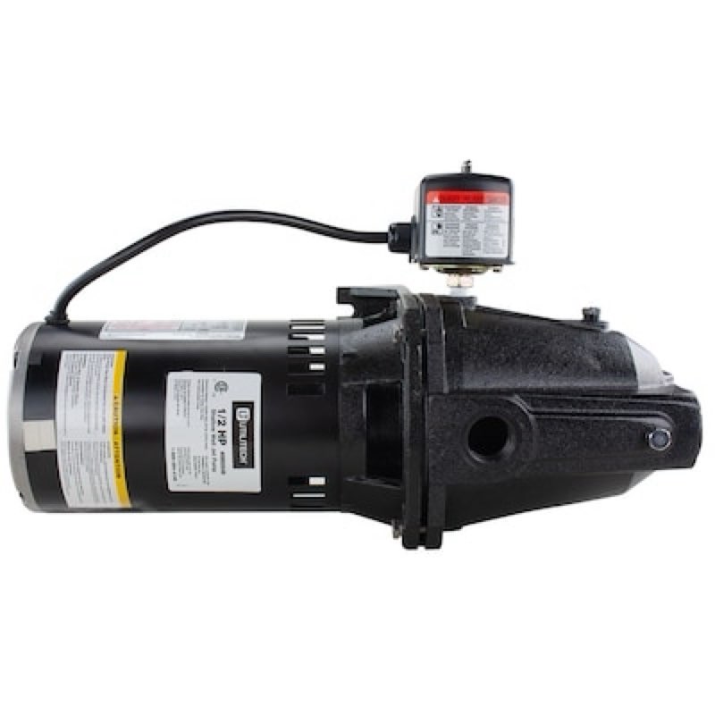 utilitech 1/2-hp 115 and 230 -volt 11-gallon cast iron shallow well jet pump