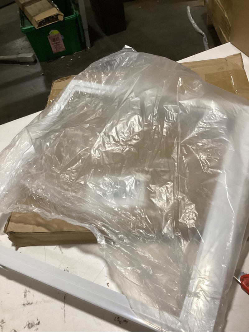 Condition photo showing As Is for upgraded 240350903 refrigerator replacement shelves crisper pan cover compatible with frigidaire bottom shelf frame replacement without glass ap4428230 240350901
