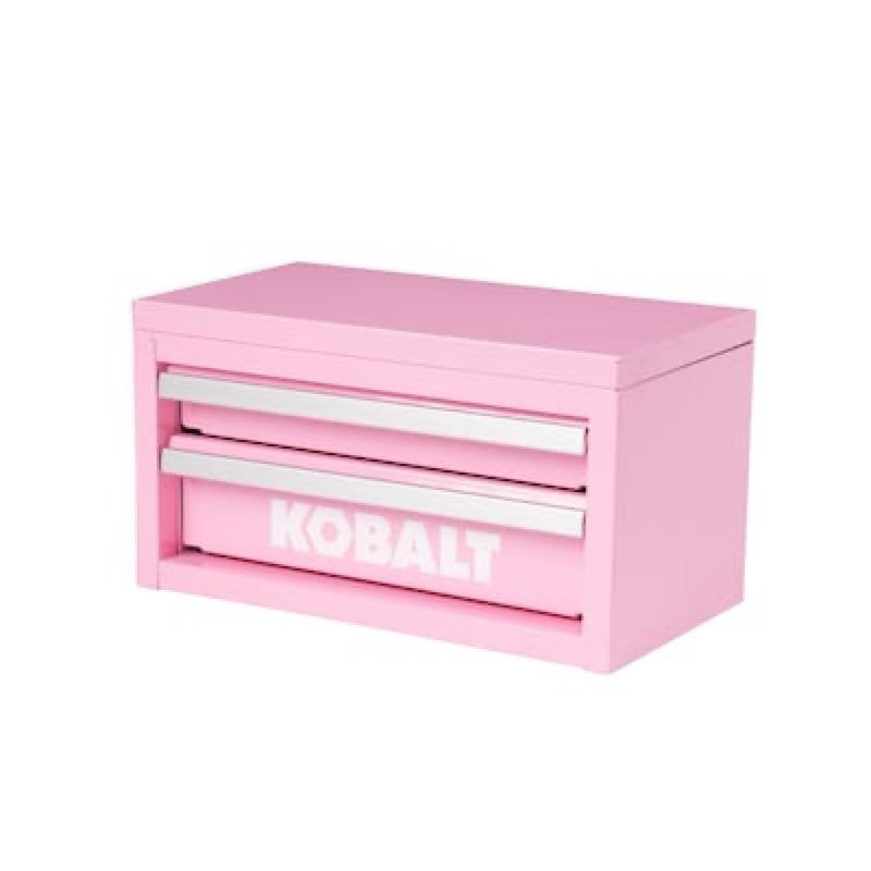 kobalt portable tool box 10.83-in w x 5.91-in h x 5.91-in d 2 -drawer pink steel tool box