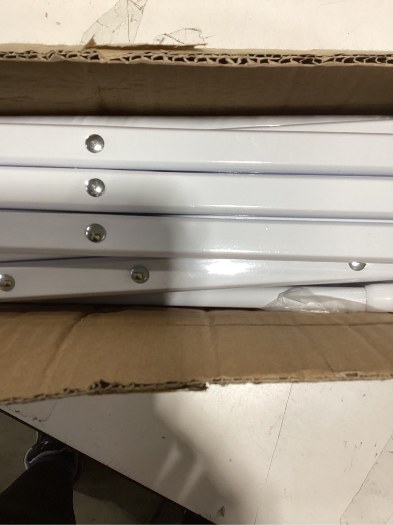 Condition photo showing New/Like New for Foldable Drying Rack Clothing, 3-Tier Portable Clothes Drying Racks for Indoor & Outdoor, Anti-Rust Compact Laundry Rack Collapsible, White 29" D x 14" W x 41" H White 29"D x 14"W x 41"H