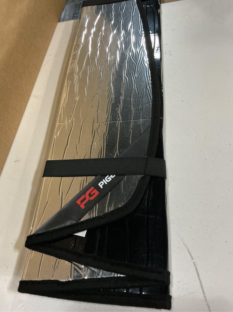 Condition photo showing Good Condition for ( similar ) pigenius windshield sunshade for bmw 5 series 2017-2023 (chassis g30) 530i 540i m5, reversible silver/black