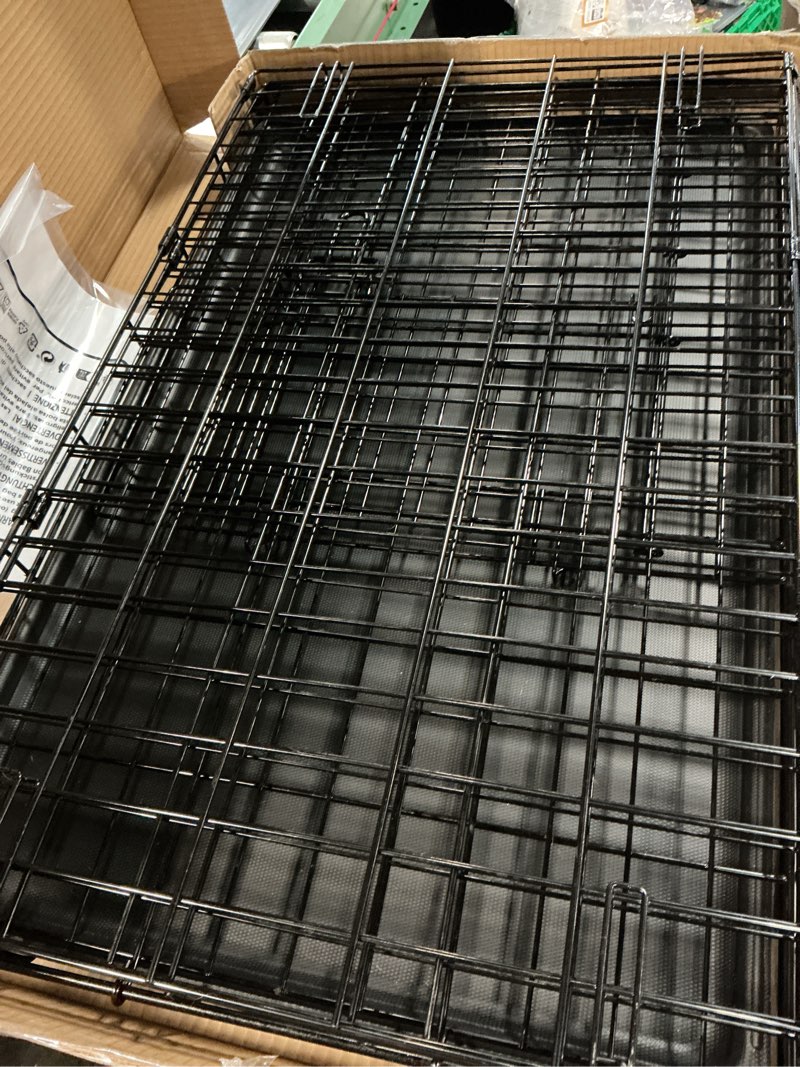 Condition photo showing Good Condition for vibrant life single door folding metal wire dog crate with divider and tray, black, 30"