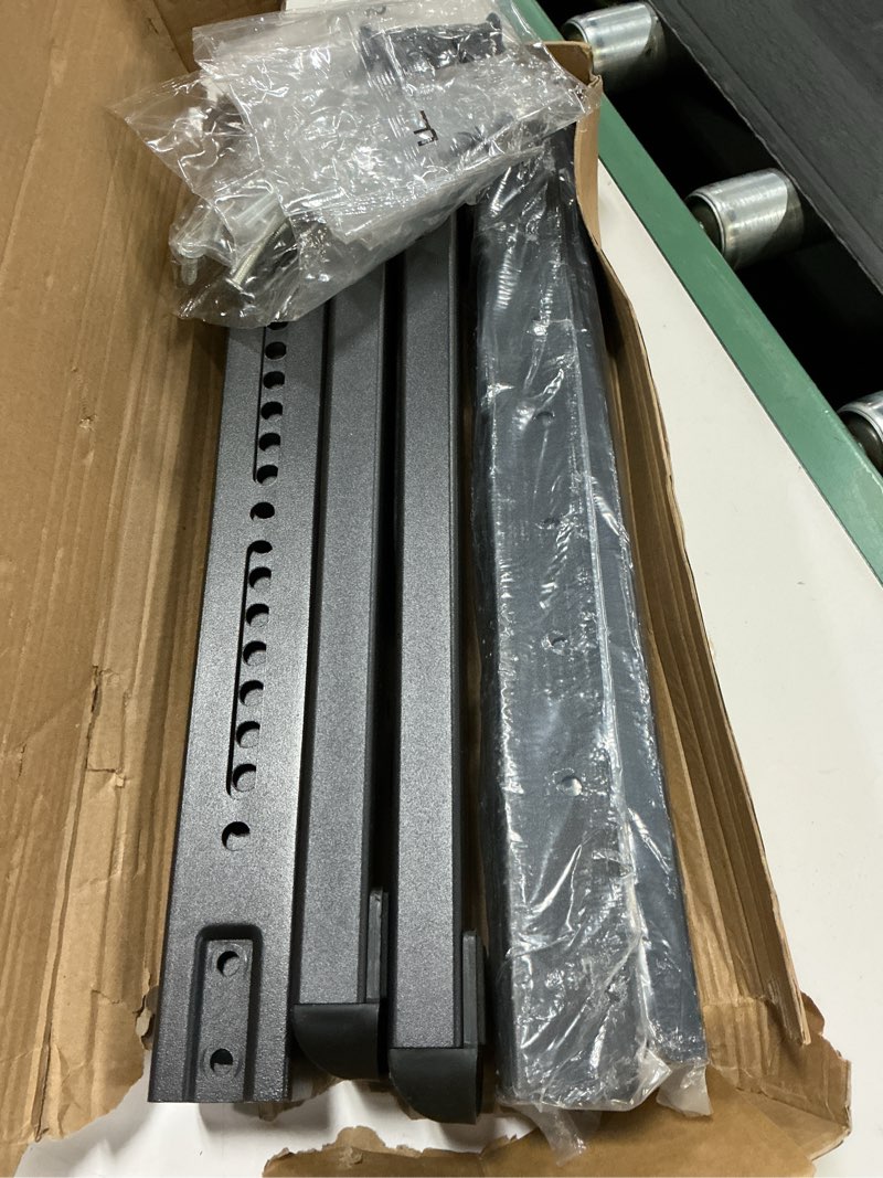 Condition photo showing As Is for xinlei large tv stand table top for most 24 to 86 90 92 inch flat/curved tvs, universal heavy duty tv stand leg, support 150 lbs, max vesa 800x600mm, for living room ml3286