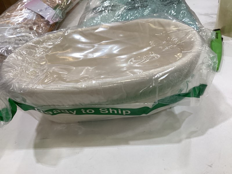 Condition photo showing Good Condition for saint germain bakery premium round bread banneton basket with liner - perfect brotform proofing basket for making beautiful bread (10 inch oval)