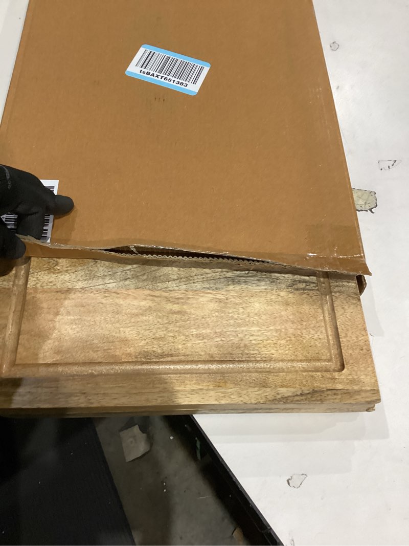 Condition photo showing Good Condition for Wooden Stove Top Cover Board for Gas Burner & Electric Stove, Mango Wood Noodle Board Stove Cover with Handle for Gas Stovetop 4 & 5 Burners, Stove Top Cutting Board Oven Top Cover Cooktop Protector