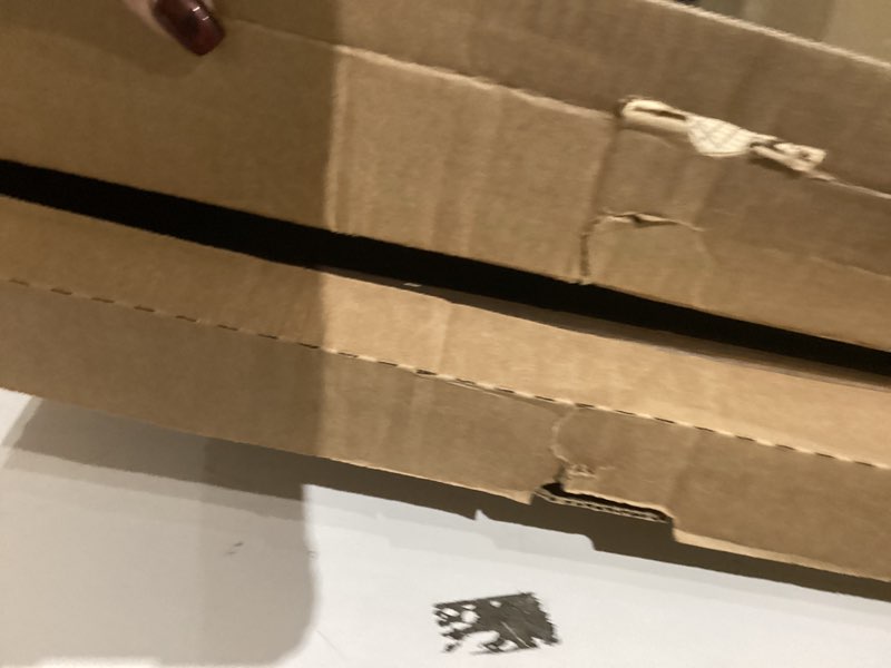 Condition photo showing As Is for Position & Lock Adjustable Wood Baby Gate (Farmhouse Collection)