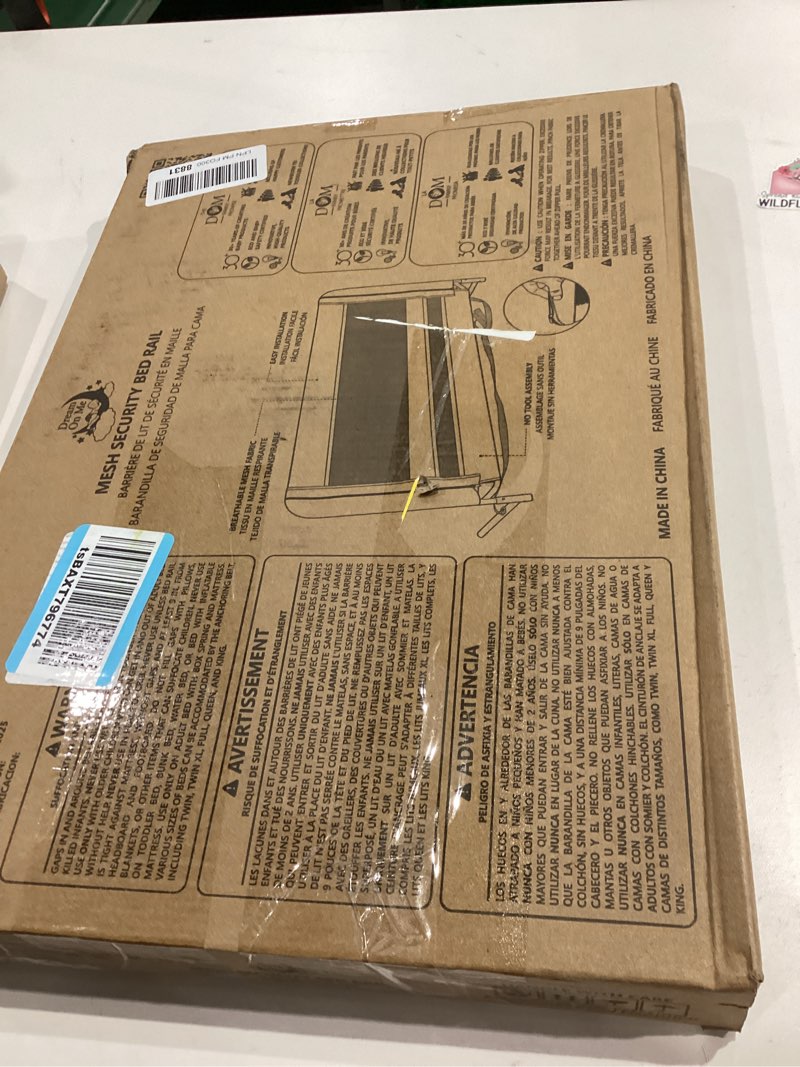 Condition photo showing Good Condition for Dream On Me Lightweight Mesh Security Adjustable Bed Rail for Toddler, Breathable Mesh Fabric, Suitable for All Types of Beds, Reinforced Anchor System Bed Guard Rail, Grey