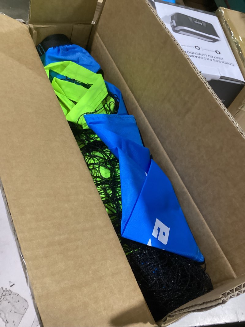 Condition photo showing Good Condition for 5ft / 10ft / 12.5 ft Mini Pickleball Net for Driveway Backyard with 3 Pickleballs, Carry Bag, Chalks, Portable Half Court Small Pickleball Net for Adults Kids Beginners Pros Blue 12.5ft